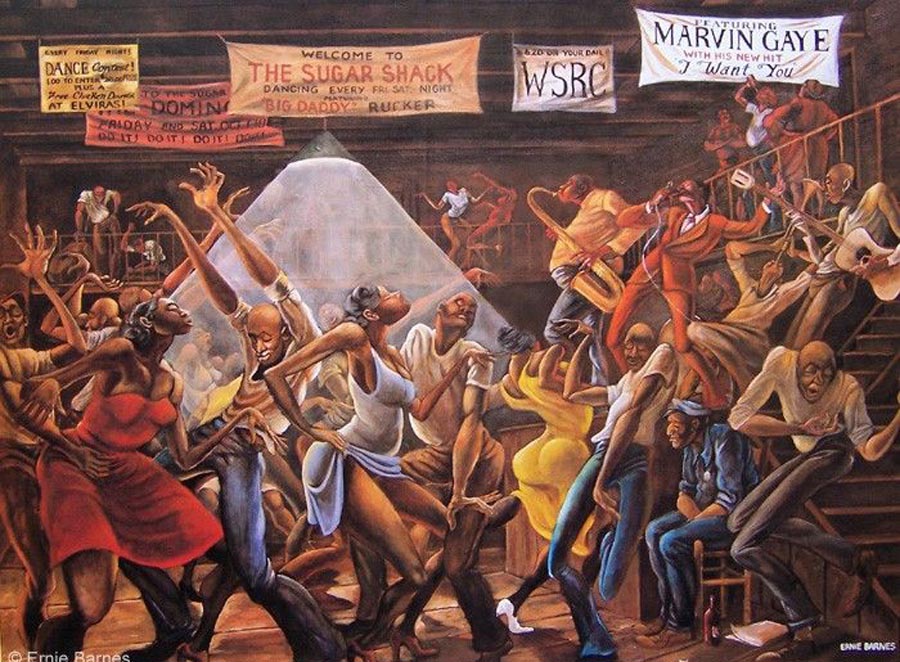 Ernie Barnes painting
